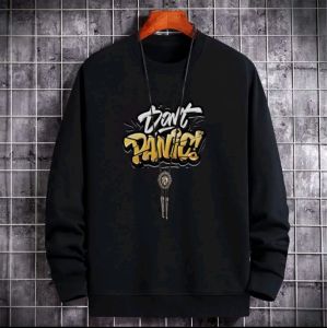 Diskon Spesial Sweater Keren Kaos Pria Elegan Crewneck Trendy Sweatshirt Kekinian Sweter Dont Panic