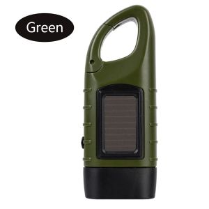 Outdoor LED Hand Pressing Dynamo Solar Crank Power Flashlight Torch Light Hand Press Crank Camping Lamp Light for Outdoor Home