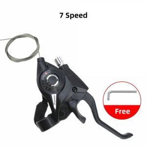 7/8 Speed MTB Bike Integrated Gear Shifter 21 Speed 24 Speed Brake Lever Aluminum Alloy Shifter Integrated Brake Lever