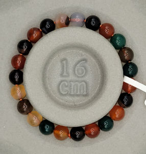 (SG Seller Ready Stocks) Natural Multi Colored Agate Gemstone Bracelet 8mm+ 天然彩玛瑙手串 8+毫米