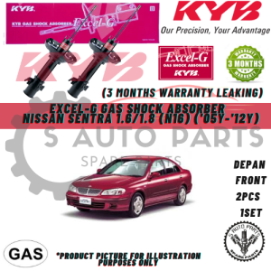 NISSAN SENTRA 1.6/1.8 (N16) (05Y-12Y) (FRONT OR REAR) 100% KAYABA EXCEL-G GAS SHOCK ABSORBER