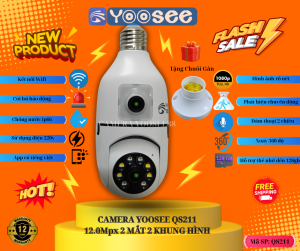 (BẢO HÀNH 12 THÁNG) Camera Wifi YOOSEE Thiết kế nhỏ gọn dễ thương xoay 360 độ - Đàm thoại 2 chiều - Quan sát hình ảnh sắt nét FULL HD