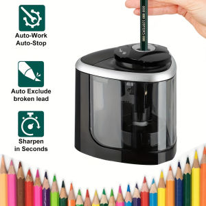[Malaysia Stock]Automatic Electric Pencil Sharpener Battery Rotary Pencil Sharpener Pencils Stationery Pengasah Pensel potong削铅笔
