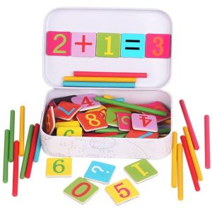Intelligence Stick | Intelligent Stik Hitung Angka Matematika & Jam dgn Magnet/Cajita Mainan Edukasi