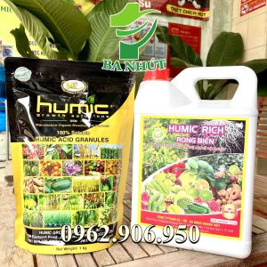Combo HUMIC MỸ 1kg (dạng miểng) Và HUMIC RICH RONG BIỂN 5 Lít– Dưỡng Cây Khỏe Ra Rễ Cực Nhanh Đâm Chồi Mạnh