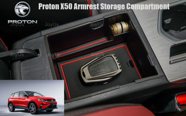 Proton X50 Custom Fit Car Armrest Internal Storage Compartment Box | Lazada