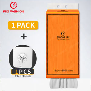 【Free Hook】1500 Sheets Wall-Mounted Tissue Toilet Paper Large Size with Super Toughness Softness