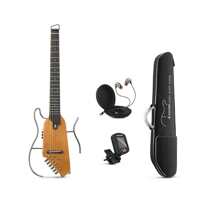 (in stock)DONNER HUSH-X HUSH-I HUSH-I Pro Ultra Light Electric Guitar Professional Rock Beginner Headless Travel Guitar Removable Frames