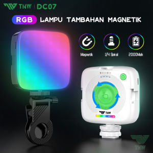 TNW DC07 RGB LED Lampu Mini Video Lighting Konten Kreator Selfie Light Magnetic Fill Light Untuk Handphone Kamera