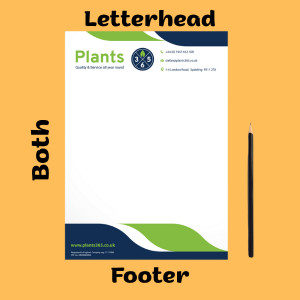 Letterhead footer or both A4 500 pcs a ream