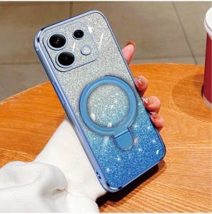 Casing Magsafe Xiaomi Redmi Note 13 4G 5G 13 Pro 4G 5G 13 Pro Plus 5G Luxury Gliter Premium TPU Ring Magnetic Soft Case