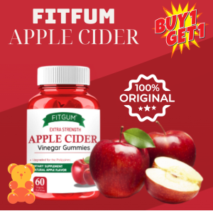 Fitgum Apple Cider Vinegar Gummies Fat Burner For Weight Loss Slimming Body Detox Diet 60 Gummies