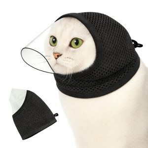 MODERNLUX Kitten Anti-bite Headgear Cat Anti-Biting  Anti Scratch Breathable Cat Anti-Licking Cover Comfortable Transparent Vision Cat Face  Pet Supplies
