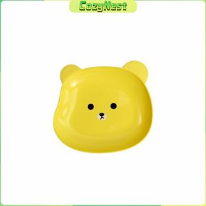 C.N. Cute Bears Plate Reusable Plastic Breakfast Salad Yogurt Bowl Household Table Bone Spitting Plate