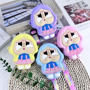 CRNGW Cartoon Crybaby Shoulder Bag Kawaii Tigger Children Small Purse Messenger Bag Wallet Silicone Doll Bag Kids