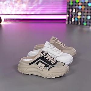[FreeShipping] Casual slip-on womens shoes for summer slip-on lazy shoes sports shoes 2026 new mesh sandals Q070