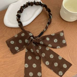 JJT Cute Denim Ribbon Headband with Braided Knot Design for Summer Sweet Style