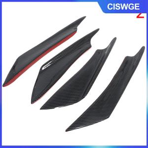 CISWGE 4pcs sợi carbon xe Bumper Fin canard Splitter khuếch tán Spoiler không khí dao