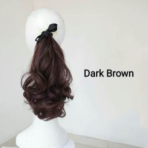 [Gnker] 35CM Short Wavy Curly Synthetic Claw Ponytail Clip in Hair Extension Natural Black Brown Blonde Wigs For Women