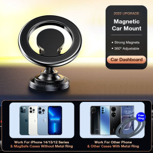 Sanptoch Magnetic Car Phone Holder For MagSafe Dashboard Air Vent Mount Compatible With iPhone 16 15 14 13 12 Pro Plus Max Mini 360 Adjustable Arm Stand