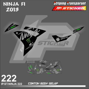 NINJA 250 FI 2013 (COD) STIKER STRIPING MOTOR KAWASAKI NINJA 250 FI HOLOGRAM DAN TRANSPARAN