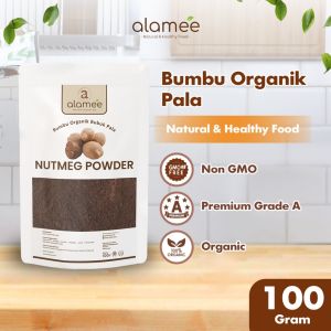 ALAMEE Bumbu Dapur Pala Bubuk Nutmeg Seasoning Powder Rempah Murni Asli Tanpa Campuran Organik 100g