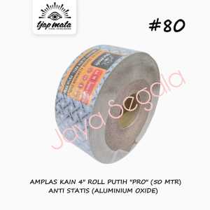 Tjap Mata Amplas kain roll 10cm x 50mtr Putih Anti Status Coated 4"