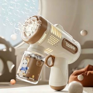 Sanrio Kuromi Electric Bubble Machine Gatling Children Automatic Bubble Blowing Soap Water Gun Outdoor Kids Toy