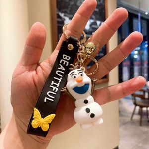 TKC28 Anime Bag Key Chain Decoration Figure Model Snowman Olaf Aisaisha Elsa Ann Keyring Frozen Princess Keychain