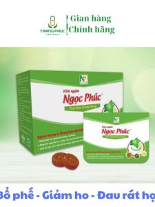 Viên Ngậm Ho Ngọc Phúc Không Đường Giúp Giảm Đau Rát Họng (Vỉ 4 viên)