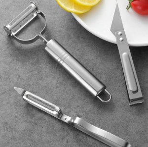 Alat Pengupas Kulit Buah Sayur Bahan Stainless Steel Parutan Peeler 3IN1
