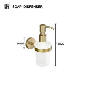 Brushed Gold Bathroom Stainless Steel Towel Rack Toilet Paper Holder Towel Bar Toilet Brush Holder Hardware Accessories