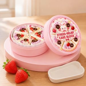 PARKOUR Finger Button Simulation Cake box Set Key Cap Clicker Fingertip Pressure Sensory Clicker Toys For Relax Click Cake box Keyboard Clicker Toy Adults Kids