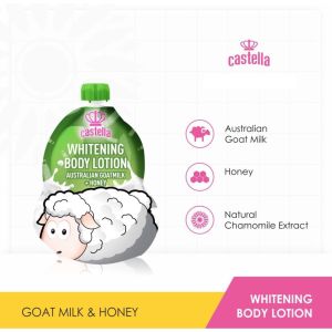 Castella Whitening Hand Body Lotion Pemutih Badan BPOM Varian Domba Beras atau Sapi