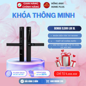 Khóa vân tay cửa nhôm Demax EL599 Lux BL chính hãng chống nước công nghệ Đức cao cấp