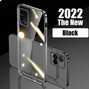 Ốp điện thoại cho Vivo trong suốt màu đen X90 X80 V27 v27e V25 V23 v23e iqoo Z7 11 X70 X60 y77 y75 y72 Y55 y33s y30 y21s y12s y02s t1x V20 Pro 4G 5g dễ thương bảo vệ chống sốc mạ Ốp điện thoại mềm rõ ràng k1-1