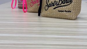 Straw Makeup Bag Fashion Toiletry Pouch Pochette Cosmetic Storage Bag Travel Organizer with Tags and Labels2026
