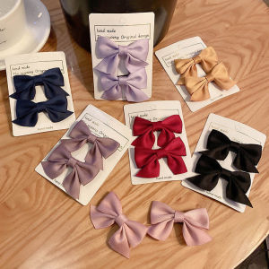 2 in 1 Set Korean Style Bow Cute Hair Clip For Kids Baby Hair Ribbon Fashion Hair Accessories