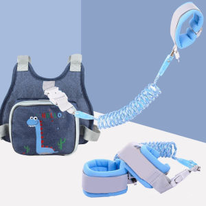 Toddler Harness Leash+Anti Lost Wrist Link Child Leash Baby Walking Wristband Baby Safety Belt Anti-lost Backpack With 2m Sturdy Cord
