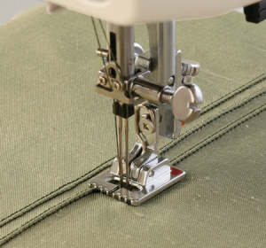 Sepatu Menjahit Timbul ATAU Jarum Kembar Grooves 7 Pintuck Offnaisel Mesin Jahit Portable