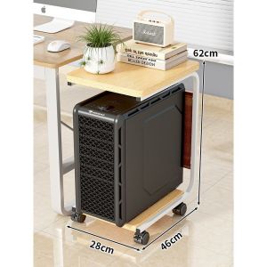Pc Stand Computer Host Bracket Pc Stand Computer Host Shelf Portable Computer Host Bracket Office Home Printer Wheeled Chassis Storage Bracket