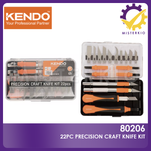 KENDO 22PC Professional Antique Aluminium Handle Hobby Carving Knife Set - KD80206