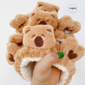 Cài Tóc Bờm Tóc Capybara LINDO Cài Tóc Dễ Thương Lông Nhung Mềm Mại Kiểu dáng Đa Dạng
