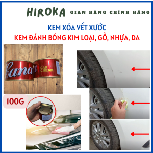 Kem Đánh Bóng Kim Loại Gỗ Da Nhựa Xóa Vết Xước Ô tô - Xe Máy Cana Car Cream (100G)