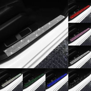 QIXING 1ชิ้นค่ะ ไรน์สโตน แถบสติกเกอร์แถบ การตกแต่งตกแต่ง แถบป้องกันสำหรับป้องกัน แถบป้องกันการชนกันของประตู อุปกรณ์เสริมสำหรับรถยนต์ ฟิล์มป้องกันกาว สติกเกอร์ฐานประตูรถ ป้องกันขอบประตู ป้องกันการชนกัน