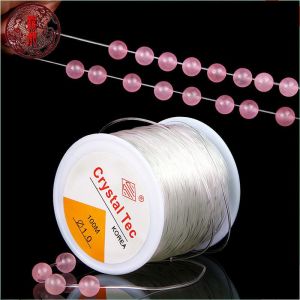 Stylespot🔥 5-20m /Roll Tali Kristal Transparan Kristal Elastis Diy Perhiasan Membuat Tali Gelang Untuk Membuat Perhiasan