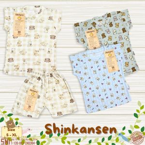 Paket Baju Bayi Setelan Singlet Kutung Kaos Anak Ridges 3pcs Shinkansen / Setelan Bayi Kutung / Setelan Bayi Laki-laki dan Perempuan / Baju Bayi adem / Baju Santai Anak