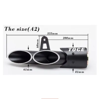 (COD) Universal Motorcycle Exhaust Muffler Pipe Canister Pipe TOCE Modified Exhaust Muffler Pipe
