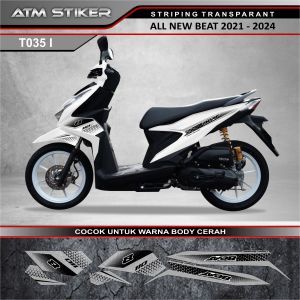 Stiker striping variasi transparant honda beat deluxe 2021-2024