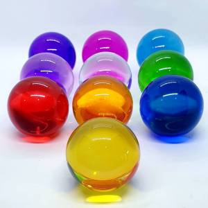 ลูกแก้วใส 8ซม. ( 3.14นิ้ว ) แท้ทุกลูกสีไม่ลอกใช้งานภายนอก สีสดสวยทุกลูก เกรดA